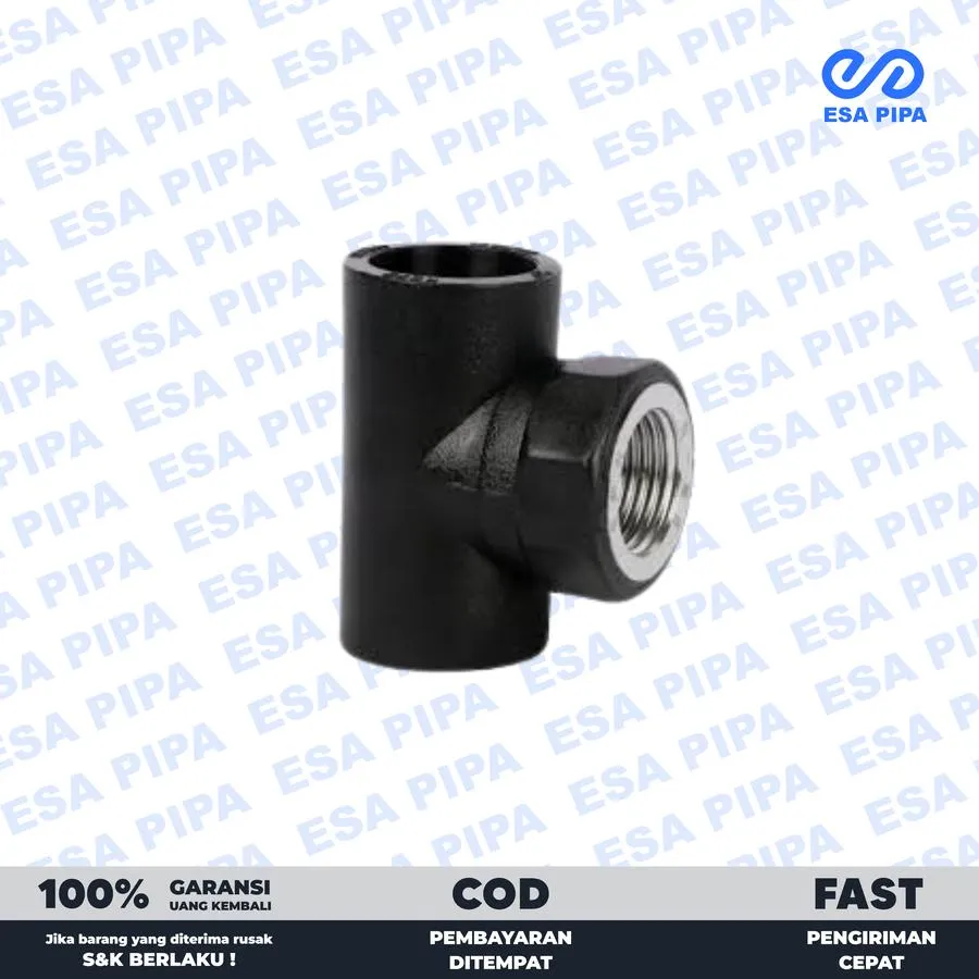 Female Socket Tee HDPE Socket Drat Dalam samping 1 Female Socket Tee HDPE Socket Drat Dalam samping 1