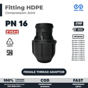 Female Thread Adaptor HDPE Sock Drat Dalam Fish