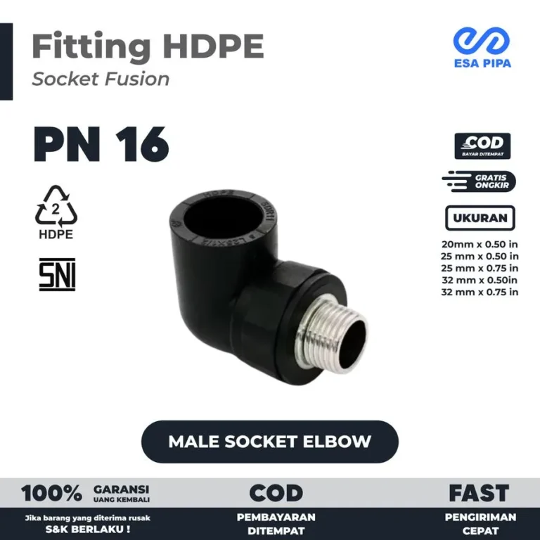 Male Socket Elbow HDPE