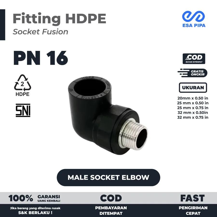 Male Socket Elbow HDPE Male Socket Elbow HDPE