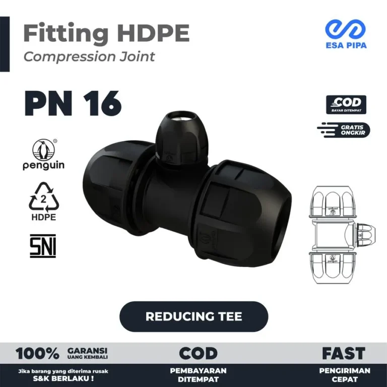 Reducing Tee HDPE Verloop Penguin