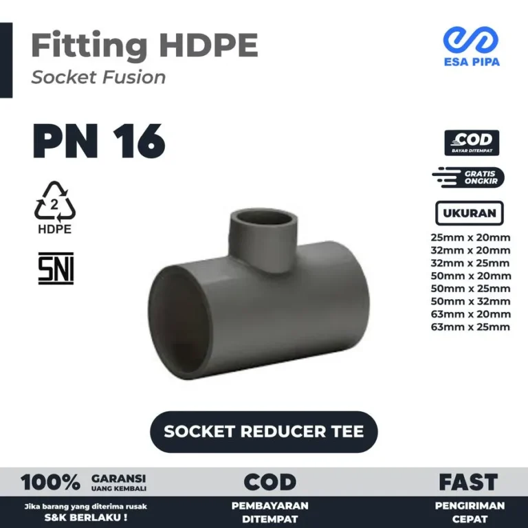 Socket Reducer Tee HDPE Tee Verloop