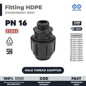 Male Thread Adaptor HDPE Sock Drat Luar Fish